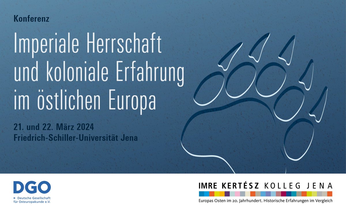 DGO_Berlin's tweet photo. 1/3 #dgoj24
Welche neuen Erkenntnisse liefern postkoloniale Ansätze zur Erklärung von Politik und Gesellschaft im Osten Europas? Inwiefern ist der Dekolonisierungs-Diskurs auch ein politischer? U.a. diese Fragen diskutieren wir auf unserer Jahrestagung am 21. und 22. 03. @UniJena https://t.co/q9A5yeDK1C