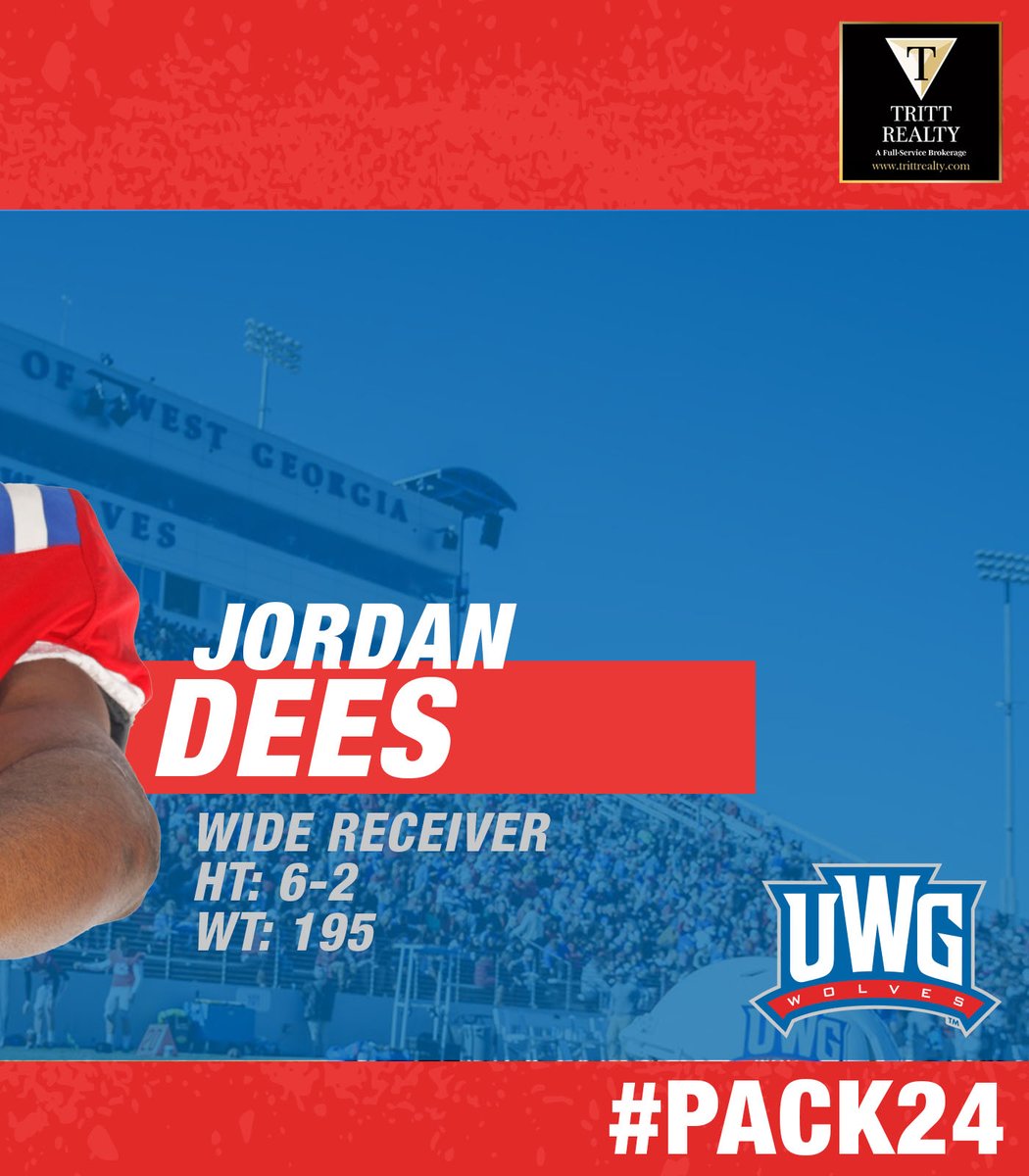 West Georgia Football (@uwgfootball) on Twitter photo A big physical wideout all the way from Mobile
Jordan Dees
🏈: Wide Receiver
🏡: Mobile, AL
🎓: Saraland HS
📏: 6-2 | 195
📽️: hudl.com/v/2Mn0xa
#WeRunTogether | #Pack24 | <a href="/TrittRealty/">Tritt Realty</a> A big physical wideout all the way from Mobile
Jordan Dees
🏈: Wide Receiver
🏡: Mobile, AL
🎓: Saraland HS
📏: 6-2 | 195
📽️: hudl.com/v/2Mn0xa
#WeRunTogether | #Pack24 | <a href="/TrittRealty/">Tritt Realty</a>