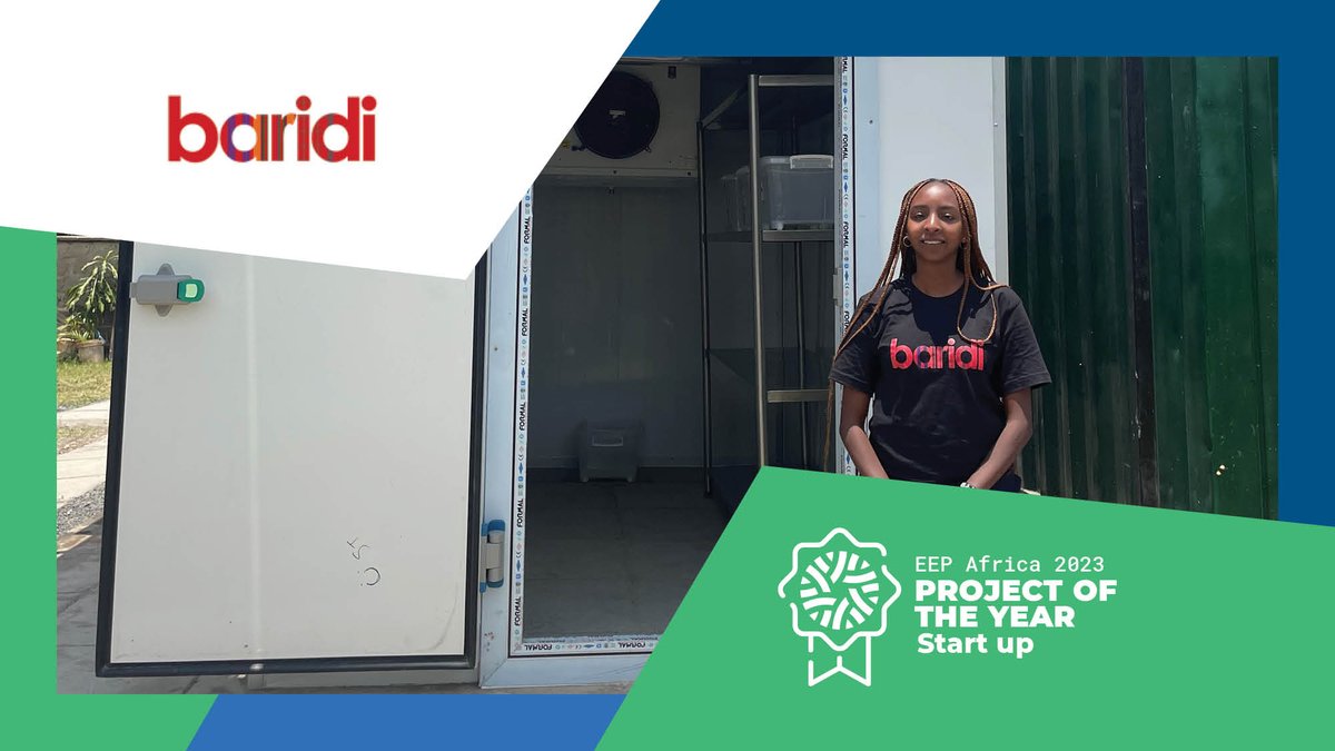 EEP_Africa's tweet photo. ๐๐๐Congratulations @baridi for being awarded the 2023 EEP Africa Project of the Year in the Start Up category! ๐๐
#EEPknowledge #cleanenergy #coolingsolutions https://t.co/CEcCdKvP2V