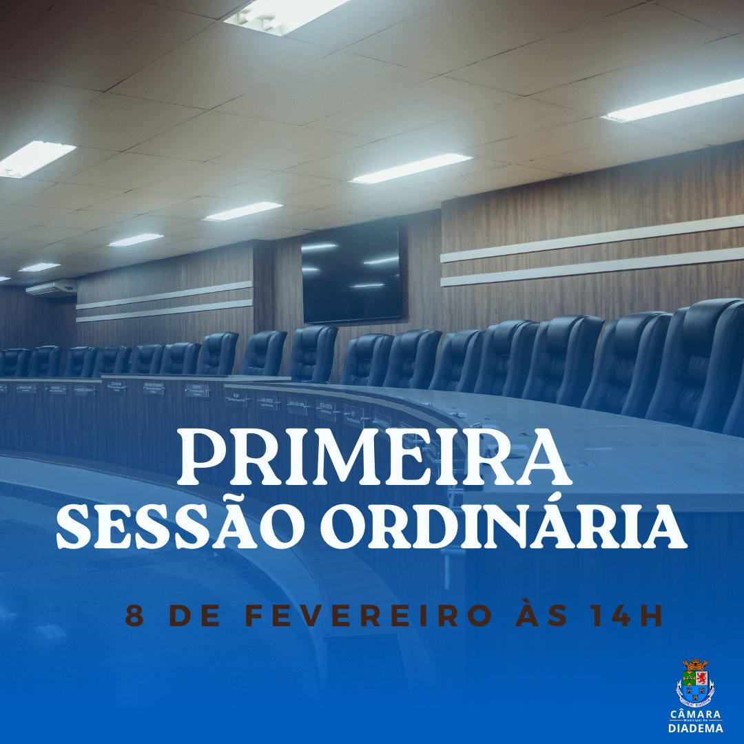camaradediadema's tweet image. Anotem na agenda ai.

Amanhã tem a primeira Sessão Ordinária do ano. 

Contamos com a presença de vocês no plenário para assistir presencialmente a Sessão, ou assistir através dos nossos canais do Youtube e Facebook.

#Sessão #camaradediadema #casadeleis