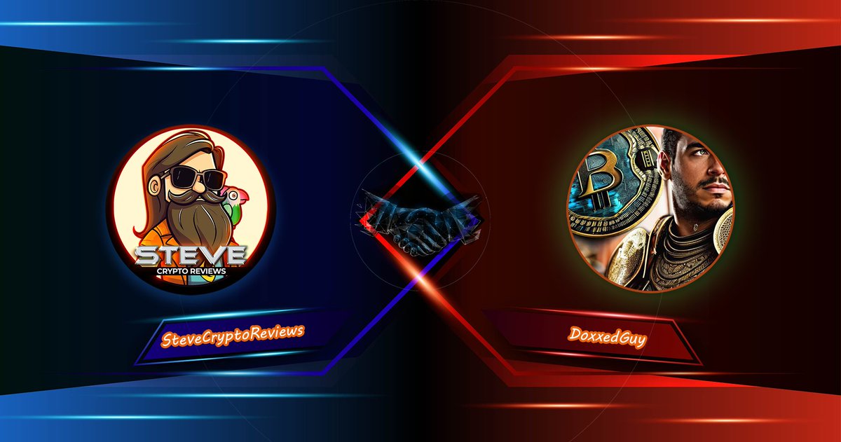SteveCryptoGems's tweet photo. SteveCryptoReviews and DoxxedGuy are now partners! Enrique and I, longtime best friends, are now partners, aiming to boost and grow our socials together.

$50 to 5 winners

-Follow @DoxxedGuy & @SteveCryptoGems 
-Tag 2 friends 
-Like
-Retweet

#Crypto #Giveaway