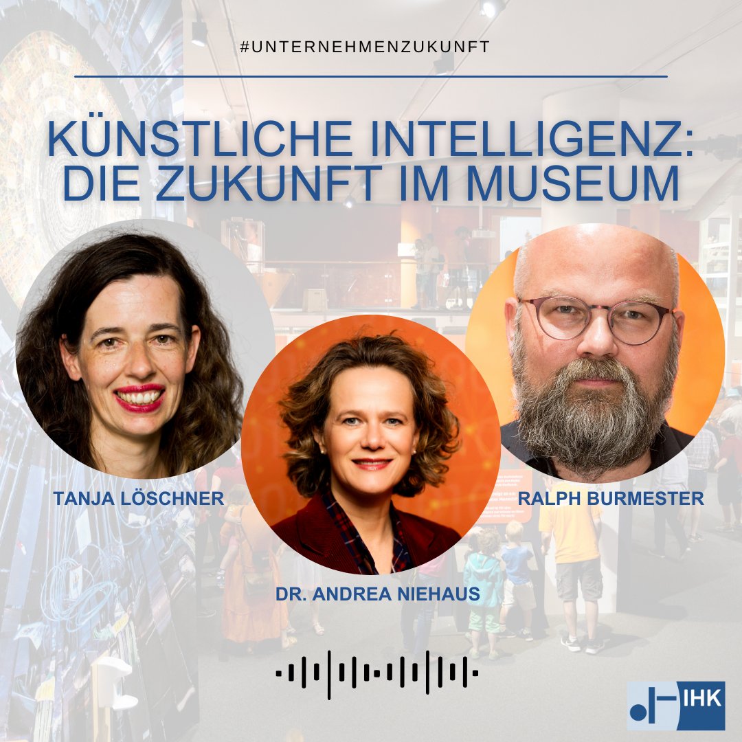 🚀 Künstliche Intelligenz? Gibt's in #Bonn schon im Museum💡 Wir sprechen über den Weg des Deutschen Museums Bonn zum Forum für KI🎙️ 

Jetzt reinhören🎧 

➡️ ihk-bonn.de/start/die-wirt…

Fotos: Deutsches Museum/Lichtenscheidt

#GemeinsamUnternehmen
