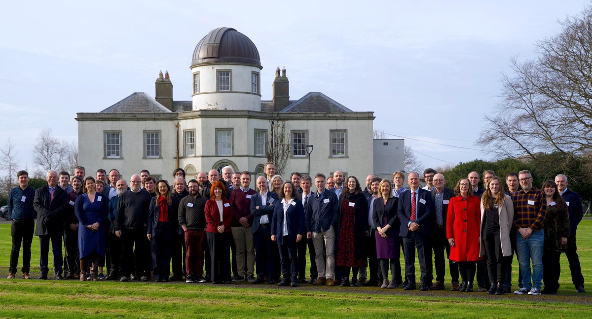 Members of the Irish space science and astrophysics communities with the @ESA Science delegation at Dunsink Observatory today.