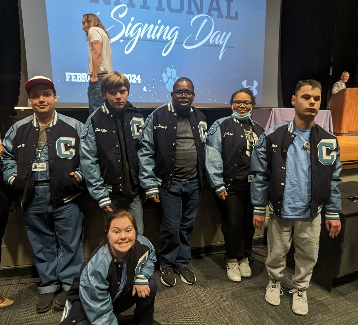 Congratulations to all of the Camden County football players who signed on National Signing Day along with the Letterman Jacket recipients. Well deserved!!! @JeffHerron19 @BrentASJax #NationalSigningDay