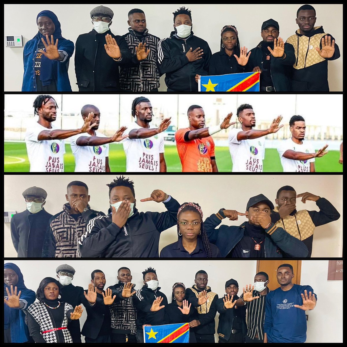 BolindeHonore's tweet photo. A @USenghor , nous avons dit : #Plus_Jamais_Seuls, en solidarité à toutes les victimes des massacres à l'est de la #RDC. Nous soutenons les #FARDC  et encourageons le gouvernement à renforcer les mesures de protection des civils. La paix pour tous est un facteur de développement https://t.co/Pbze1l5bQO