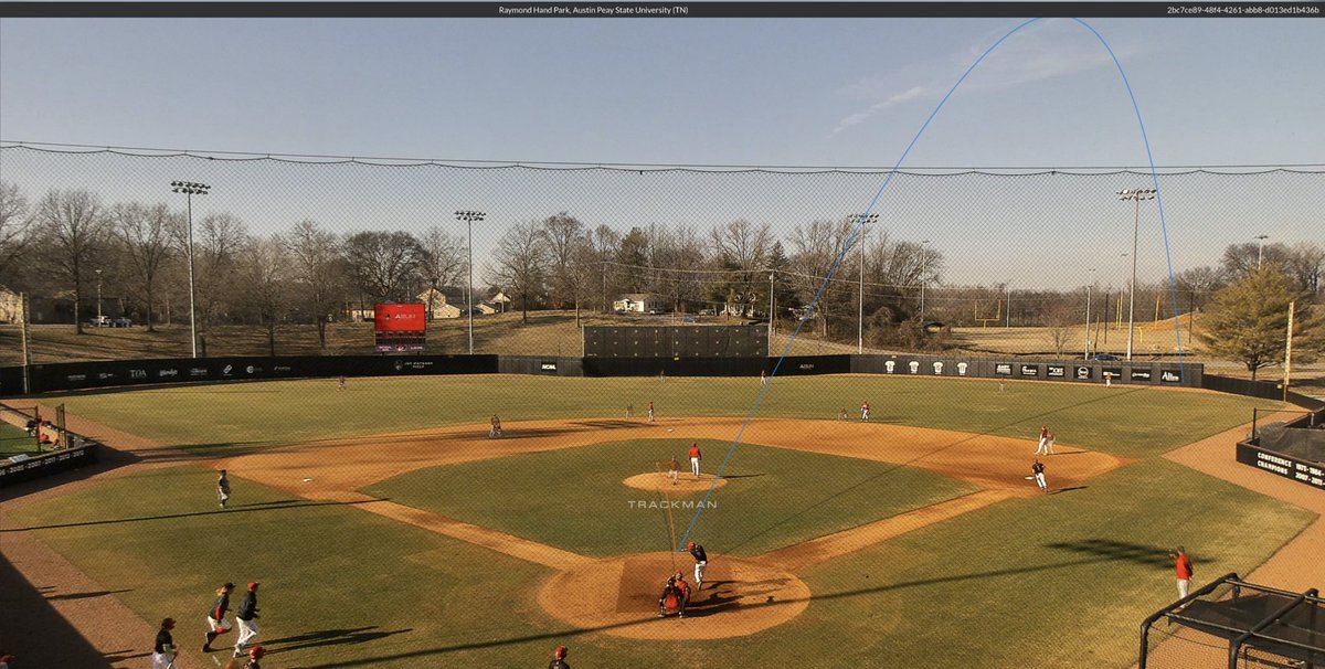 GovsBSBData's tweet photo. 2-6 Scrimmage By the Numbers📊:

OF Clayton Gray (@c_gray5) got the Home Run party started early on Tuesday as he went deep to lead off the game. 

HR Metrics: 
Distance: 383 FT
EV: 104.5 MPH
LA: 33.5*

#🅱️🅰️🆖❗️ #LetsGoPeay https://t.co/b7YkA05Wd3