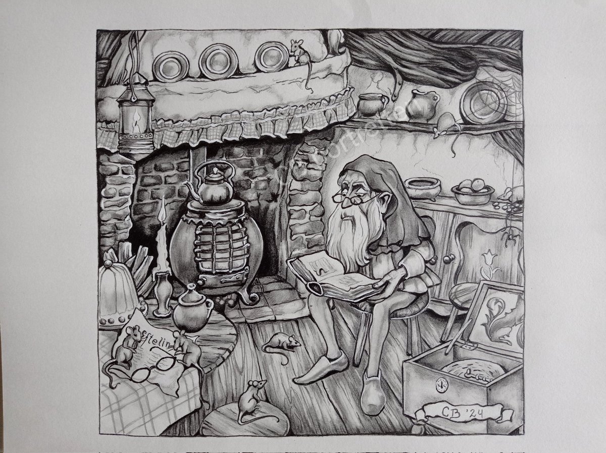 CBPortretten's tweet photo. Vandaag afgemaakt ✏️🍄 Deze was wel een hele leuke om te tekenen !
#Efteling #kabouter #sprookjes https://t.co/9FsuadFm6X