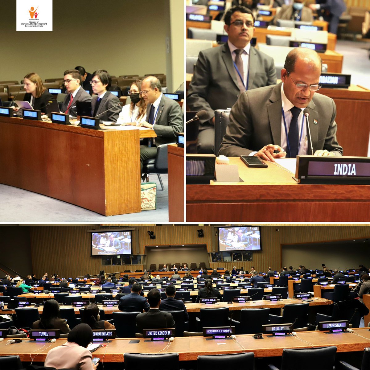 Secretary @IndevarPandey, Ministry of Women and Child Development led the Indian Delegation in the 62nd session of the Commission for Social Development, held at the UN headquarters in New York from February 5th to 7th, 2024.