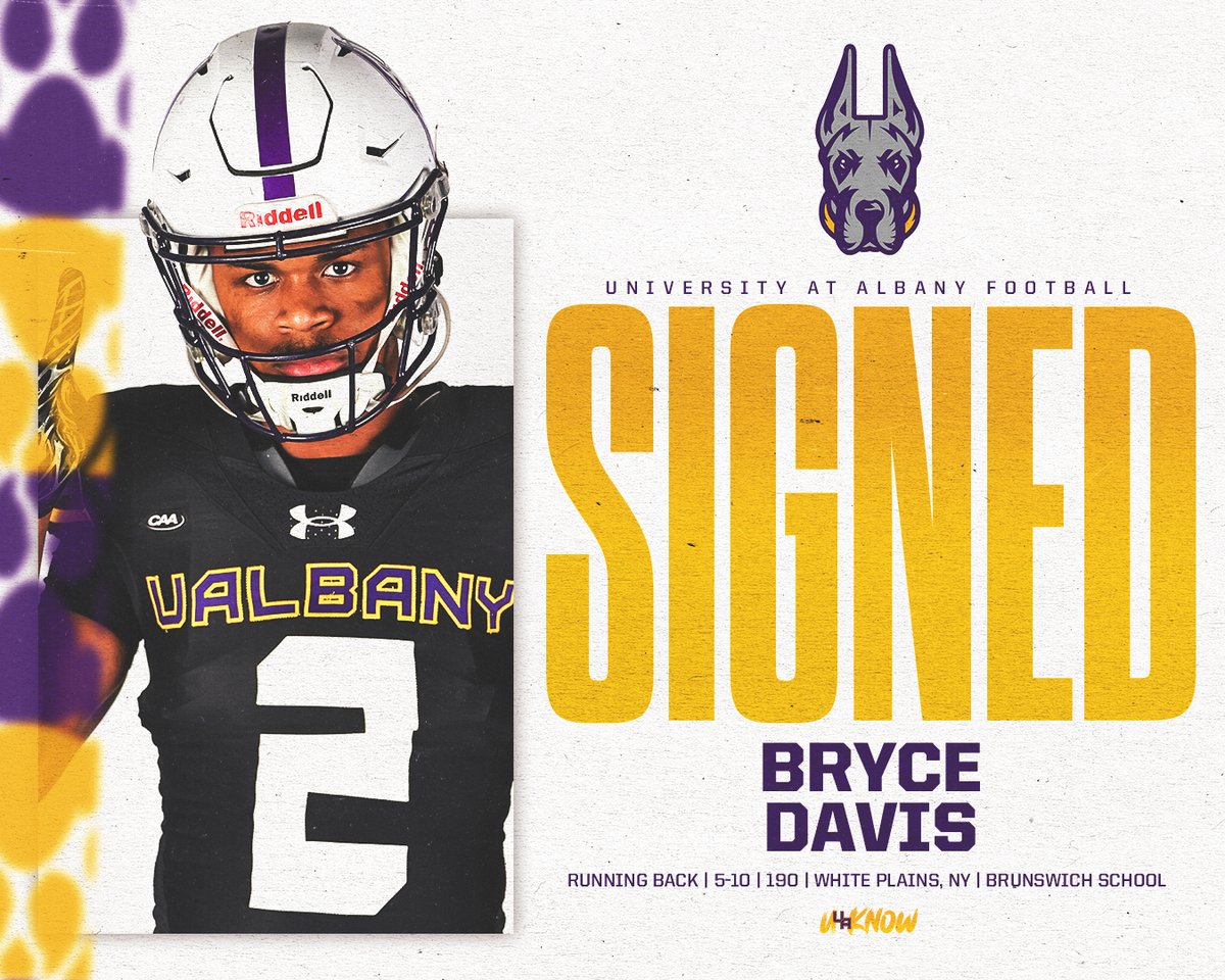 Bryce Davis, you're a Great Dane 🤝 Welcome to UAlbany! 🏙️ #UAUKNOW #WinTheDay 🟪🟨