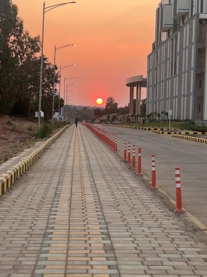 Sunset as seen from IIT Dharwad Campus Pic and Title Credit: Prof K V Jayakumar