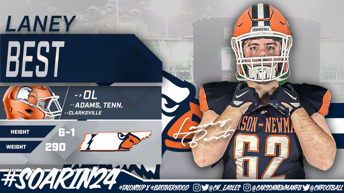 🖋️ #️⃣1️⃣5️⃣

Laney Best – 6-1 – 290 – OL – Adams, Tenn. – Clarksville - <a href="/Laney_Best64/">Laney</a> 

📋 bit.ly/2024CNFBnsd

#CNNSD24 #SoarIn24 | #TalonsUp x <a href="/cnfootball/">Carson-Newman Football</a>