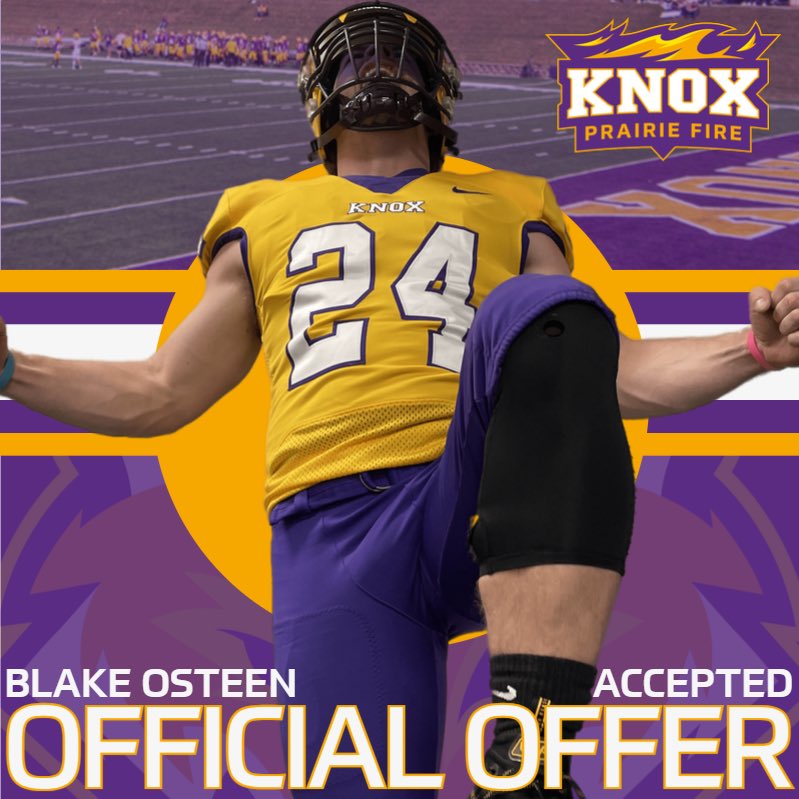 #AGTG After a great conversation with @CoachDomParello I am blessed to receive my second official offer to @FB_KnoxCollege @CoachWillits @CoachJJohnson71 @CHS_Roughnecks @coachpena1 @TJ_Josey