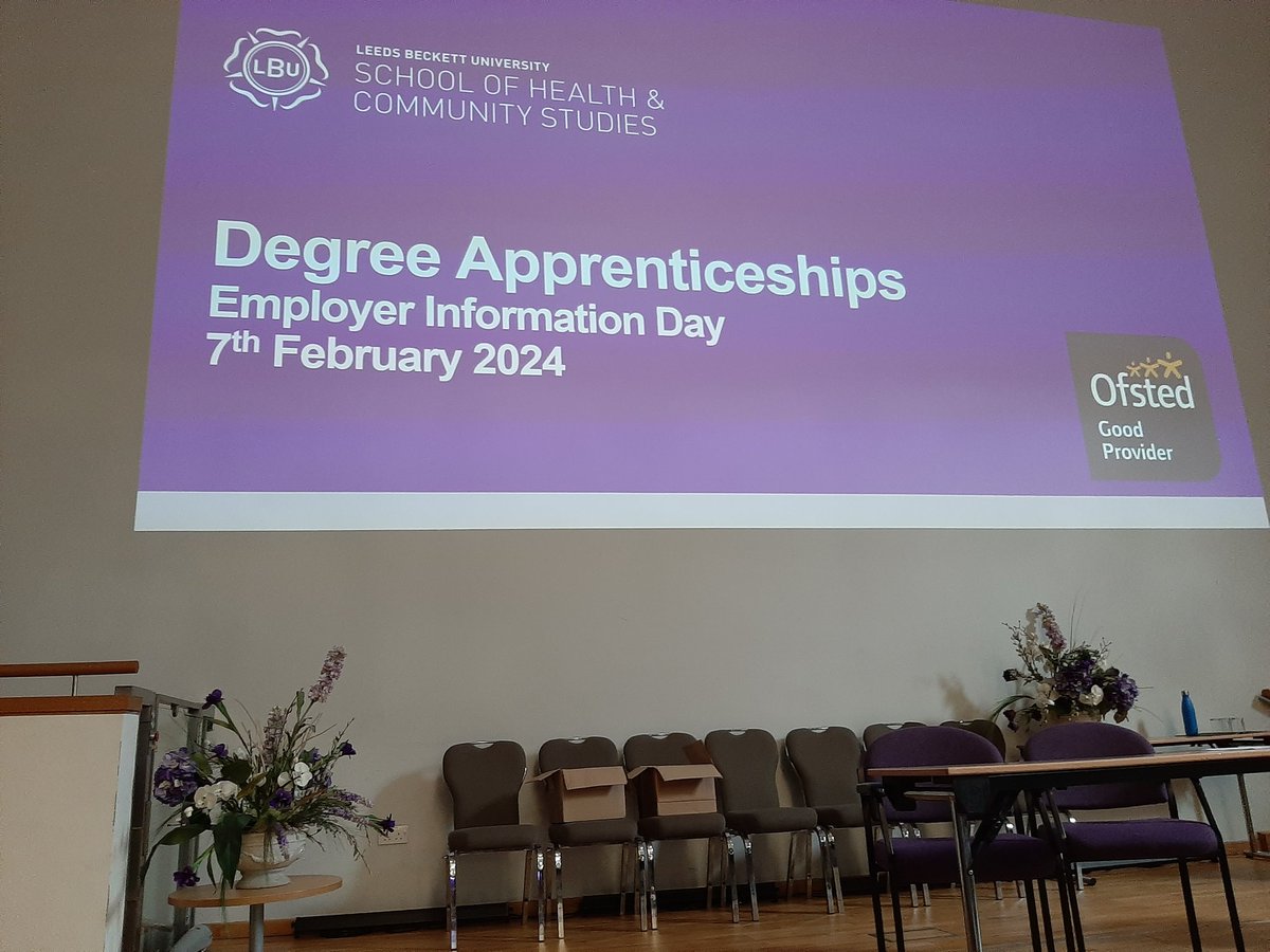 Getting ready for our employer information day, looking forward to discussing all things #youthwork #degreeapprenticeship @leedsbeckett @LBUHealth