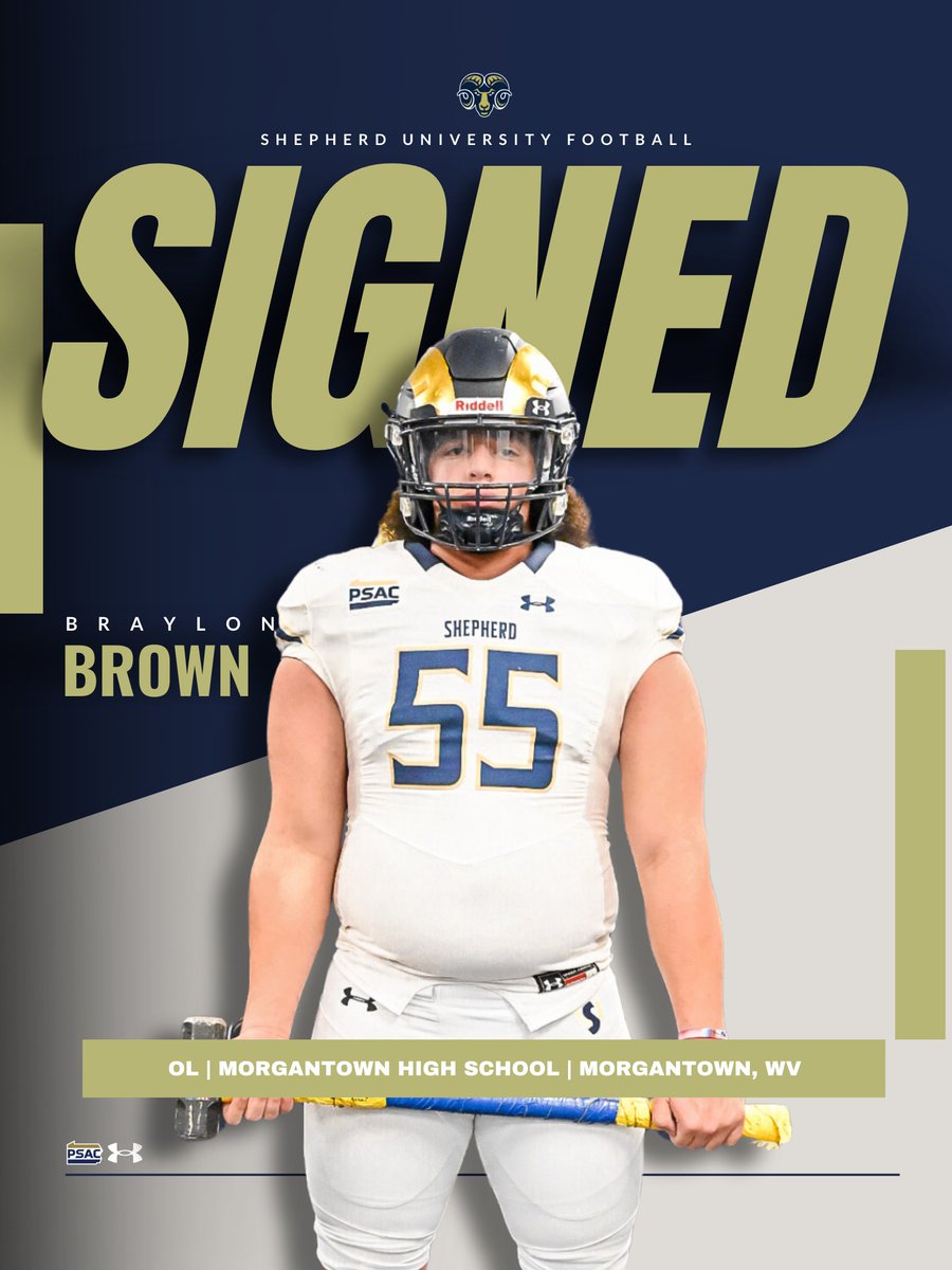 SIGNEE FROM MORGANTOWN, WV!!! Welcome @Braylon_Brown_ to the Ram Family! #NationalSigningDay #Team95 #TrueBeliever