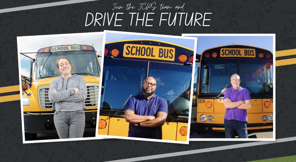 DRIVE THE FUTURE | Join us Saturday for our <a href="/JCPSKY/">JCPS</a> Bus Driver Hiring Blitz! 9am-2pm at the Hilton Garden Inn - 2735 Crittenden Drive. See you there!