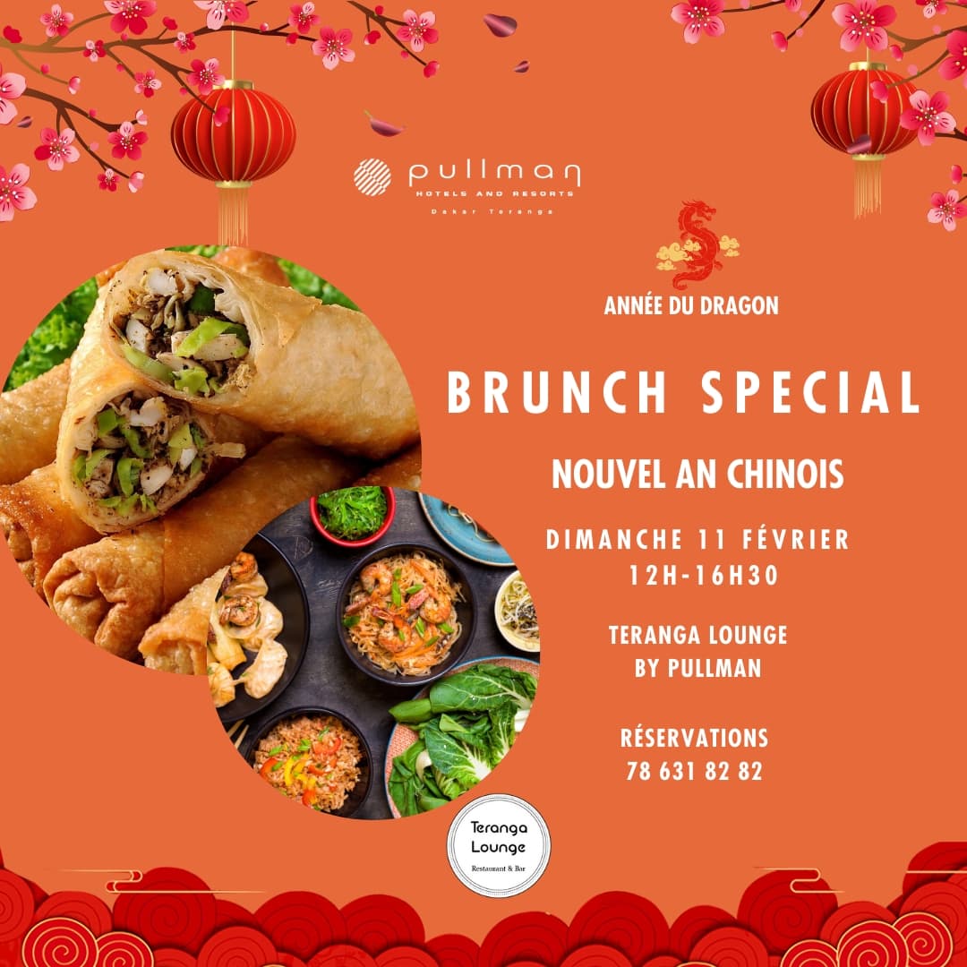 🐲 BRUNCH SPECIAL NOUVEL AN CHINOIS 🐲

Célébrons l'année du dragon ce dimanche 11 Février de 12h à 16h30.

Tarifs

32 000fcfa/adulte (12ans et plus)

22 000fcfa (5ans-11ans)

Gratuit pour les 0-4ans 

Activités ludiques pour les enfants et accès piscine.

☎️78 631 82 82