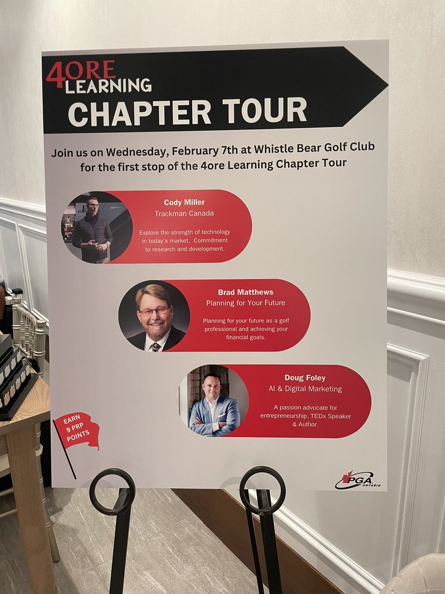 The first stop of our 4ore Learning Chapter Tour is underway at <a href="/WBGolfClub/">Whistle Bear</a>! Great day ahead with some top-notch speakers and interactive activities!