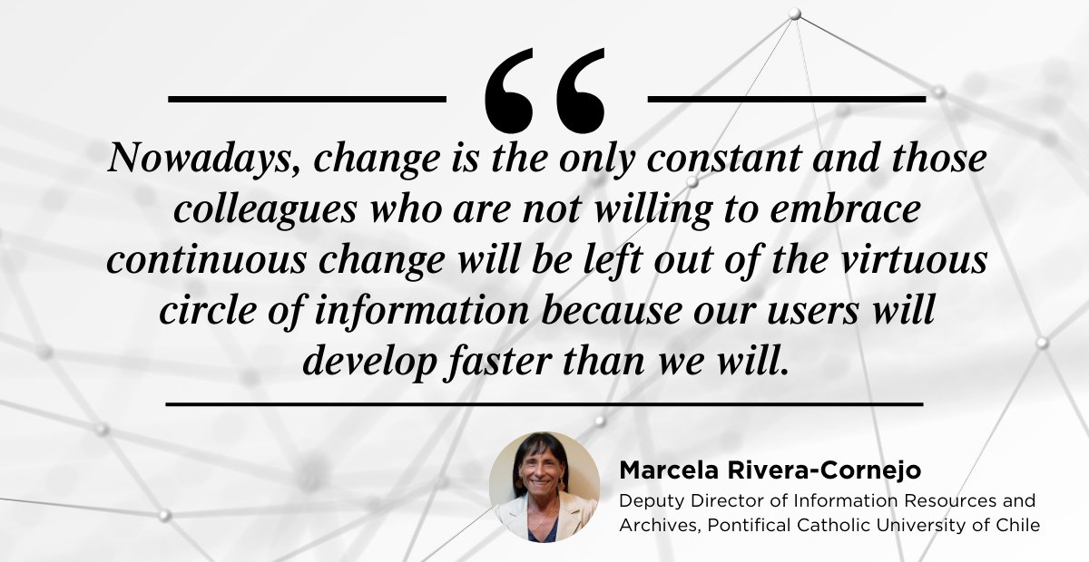 In part 5 of our series “Academic Librarians on Intellectual Freedom and Change”, Marcela Rivera-Cornejo (@ucatolica) shares insights on how her #library is actively embracing the rapid developments in the teaching and research landscape. Don’t miss out: blog.degruyter.com/academic-libra…