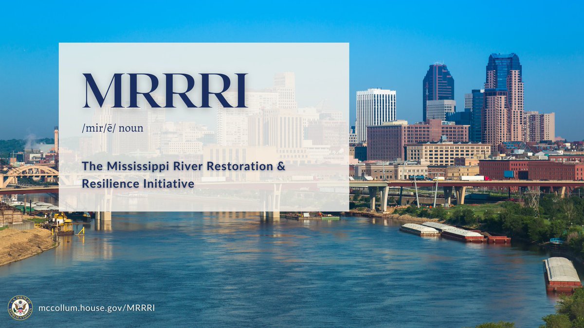 BettyMcCollum04's tweet photo. NEW: I just introduced bicameral legislation with @SenatorBaldwin to establish the Mississippi River Restoration & Resilience Initiative! MRRRI will enable communities from the headwaters to St. Paul & down to the Delta to invest in our nation’s iconic river & #KeepItMighty! https://t.co/DQWoiORyEo