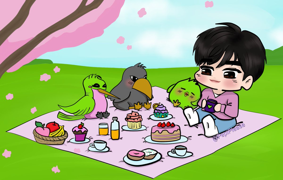 Jinyoung's spring picnic with the birds ☺️🌸

#Jinyoung #ParkJinyoung 
#진영 #박진영 #fanart
<a href="/JINYOUNG/">박진영</a>