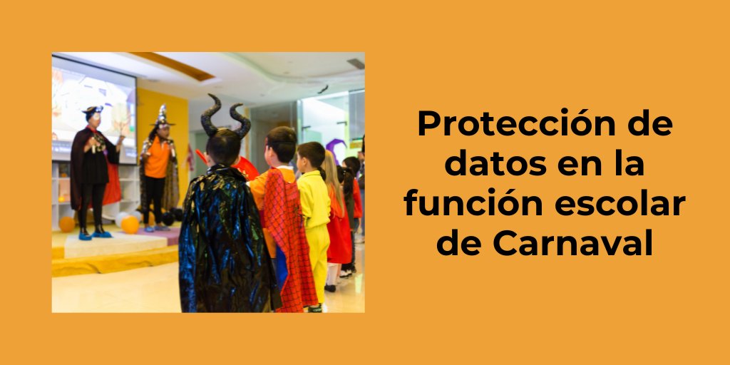 🎒 ¿Hay función escolar de Carnaval en el colegio de tu hijo/a? Recuerda que en estos eventos las familias pueden grabar pero sólo para uso personal y doméstico. ℹ️ Consulta todos los criterios para el tratamiento de datos en centros educativos, aquí: aepd.es/documento/crit…