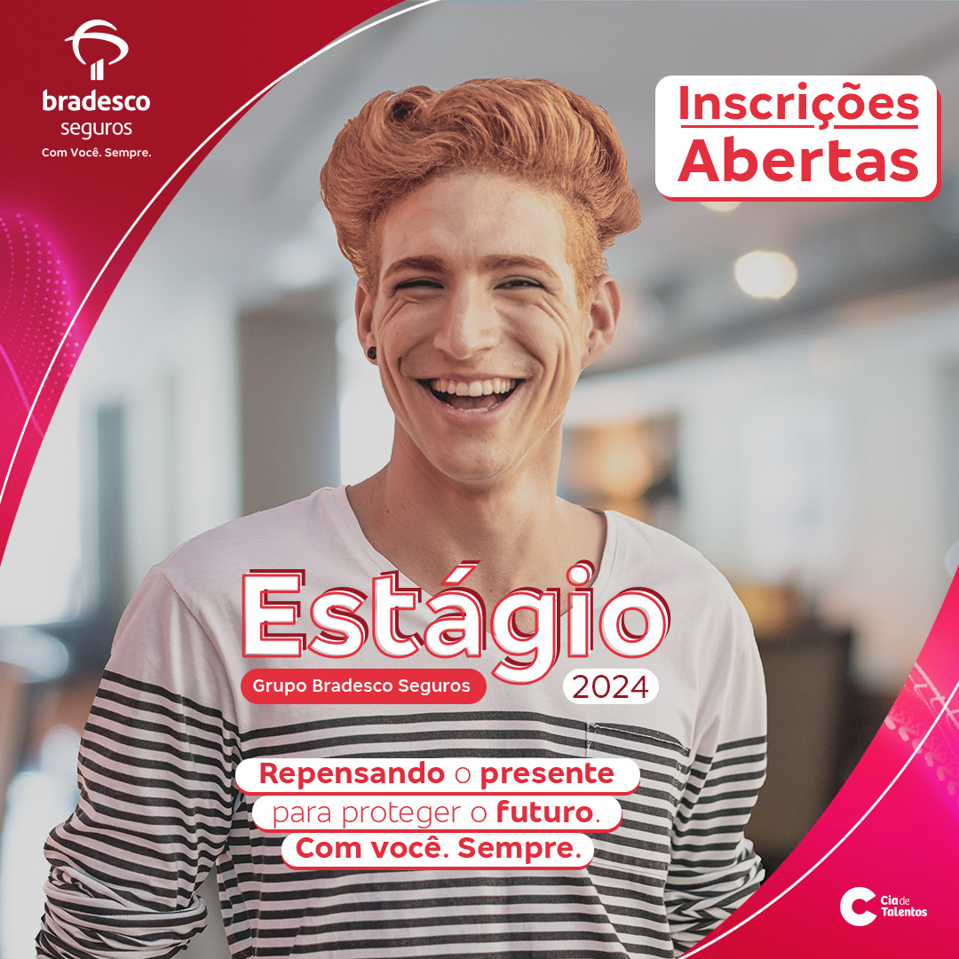 bradescoseguros's tweet photo. Chegou o Programa de Estágio do Grupo Bradesco Seguros 2024. Inscreva-se pelo link até 4/3/2024. 
 
 Acesse: https://t.co/nEWyRJH8hl
 
#BradescoSeguros #ComVocêSempre #ProgramaDeEstágio https://t.co/RJBOoHZRJi