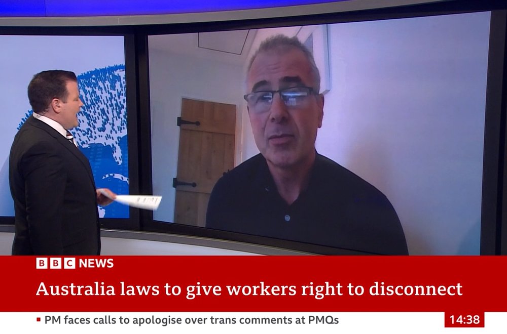 Great to see @Ben_Willmott of @CIPD on BBC News talking about the 'right to disconnect' from work laws which are set to pass Australian parliament: 'Employers need to address underlying issues such as excessive workloads as well.'