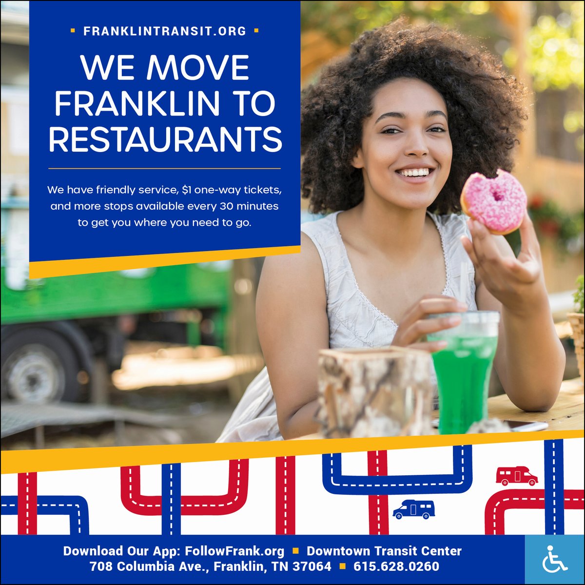 FranklinTransit's tweet image. Discover the delicious side of Franklin with Franklin Transit! Our routes take you to some of the best restaurants in the area – hop on board and treat yourself. 🍽️🚌⠀
⠀
Visit our website to view our routes and stops! 📍
⠀
#franklintn #localeats #visitfranklin⠀