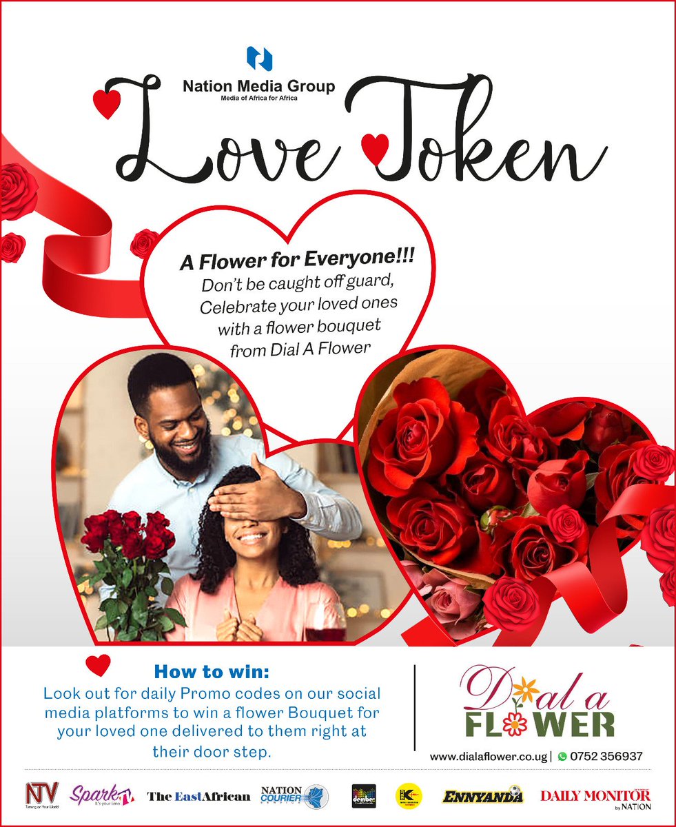 DailyMonitor's tweet image. PROMO:
Celebrate your Loved one this Valentines! 
Look out for the promo codes coming soon via our platform and stand a chance to win big from dialaflower.co.ug
Follow us on; Twitter(@dialaflower), Facebook(@dialafloweruganda),
 Instagram(@dialaflo)