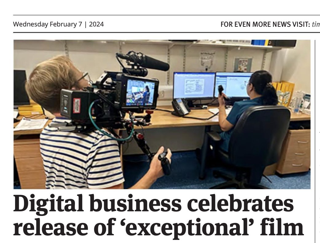 Thank you @timeslocalnews for featuring the story of how we helped @sashnhs to create a pilot video explaining the Enhanced Recovery Patient Pathway to help recover from surgery. READ MORE: issuu.com/one-media/docs… #videoproduction #publicsector #wearebcorp