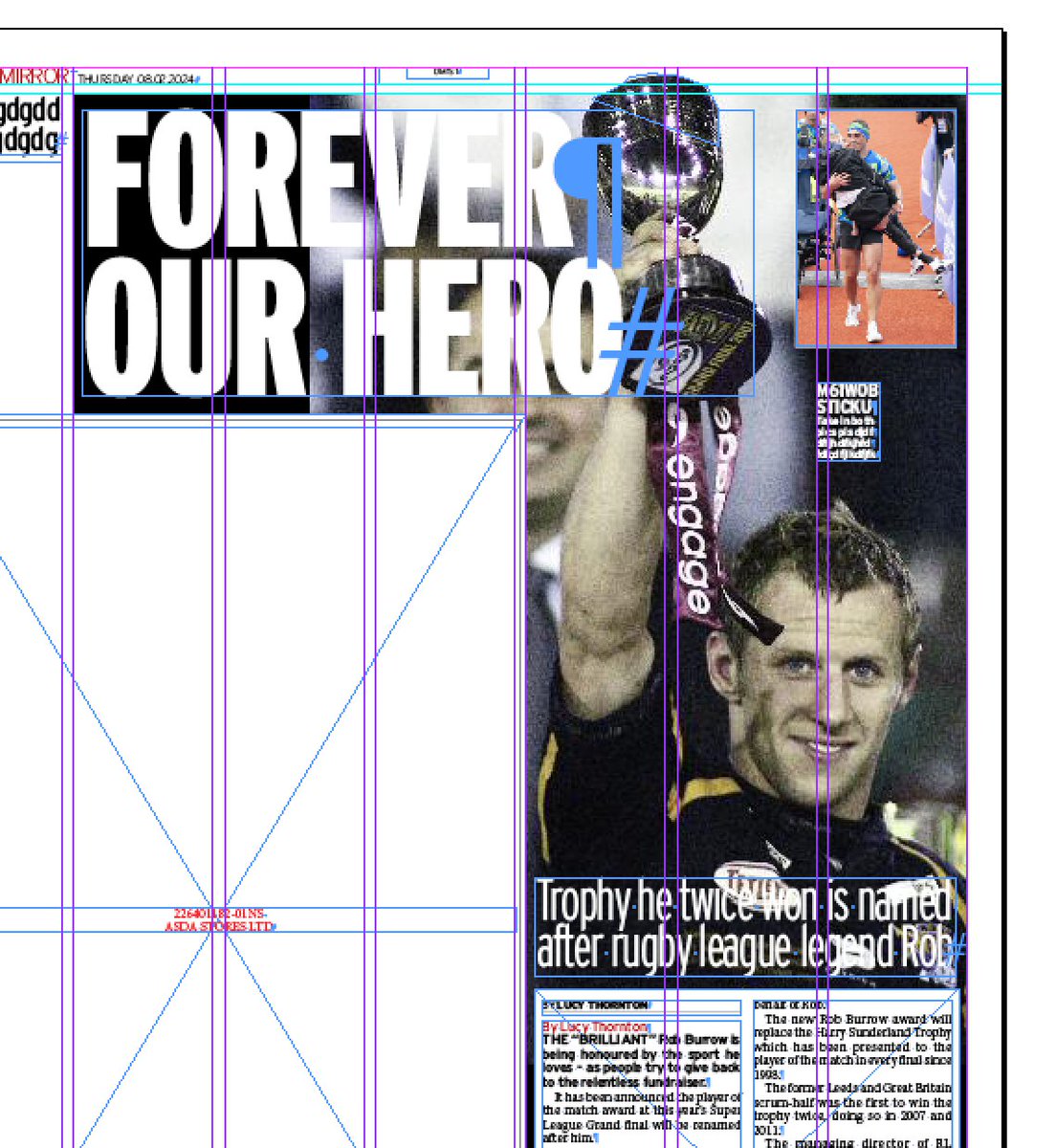 Putting together a page on Rob Burrow in news pages of tomorrow's @DailyMirror. He will be on sport pages too - cos you can never have too much of a good thing @TheRFL @Rob7Burrow @leedsrhinos @SuperLeague
