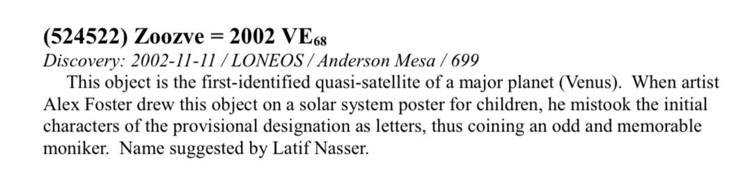 Update: It’s official! Thanks to the International Astronomical Union, Venus’ quasi-moon is now forever known as Zoozve! 🥰 (Can we be forgiven for demoting Pluto now?)