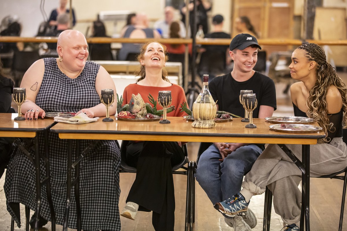 LondonPalladium's tweet photo. The cast for @AddamsFamilyUK are getting ready for the show 🖤🥀

With less than a week to go, don't miss out, book your ticket here: https://t.co/DLEOlX4ZYP https://t.co/V8MWhK6PST