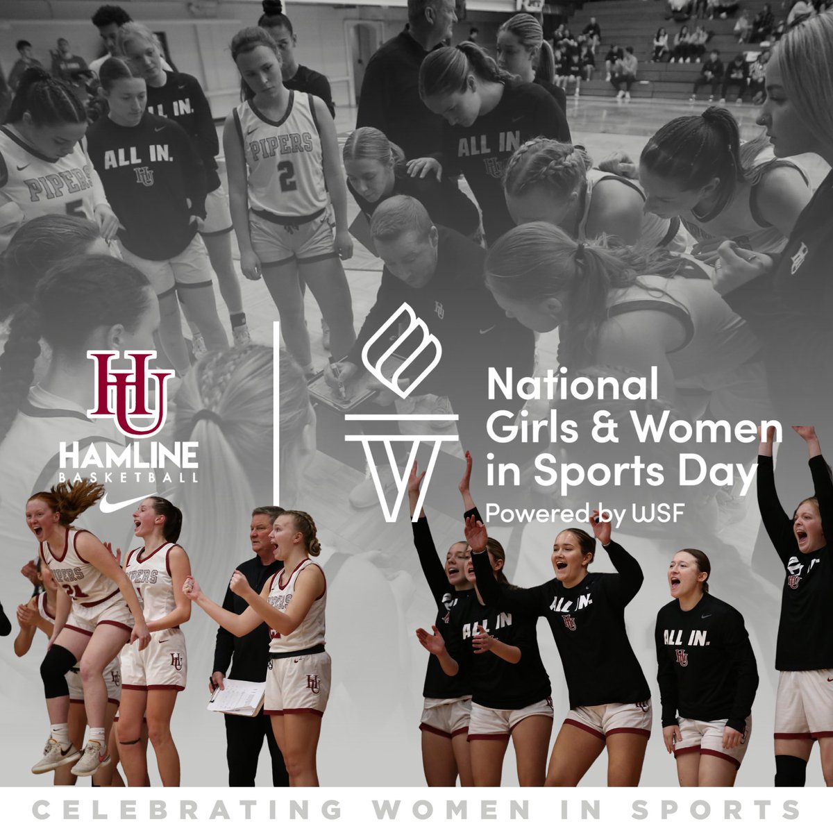 HamlineWBB's tweet photo. 𝗛𝗔𝗣𝗣𝗬 𝗡𝗔𝗧𝗜𝗢𝗡𝗔𝗟 𝗚𝗜𝗥𝗟𝗦 &amp; 𝗪𝗢𝗠𝗘𝗡 𝗜𝗡 𝗦𝗣𝗢𝗥𝗧𝗦 𝗗𝗔𝗬!

A BIG thanks to all who have helped pave the way to allow our program to continue to ~Raise Our Standards~ when it comes to success both on &amp; off the court! 📈

#NGWSD2023 #ALLIN #goHU https://t.co/Q8j7qZxaKC