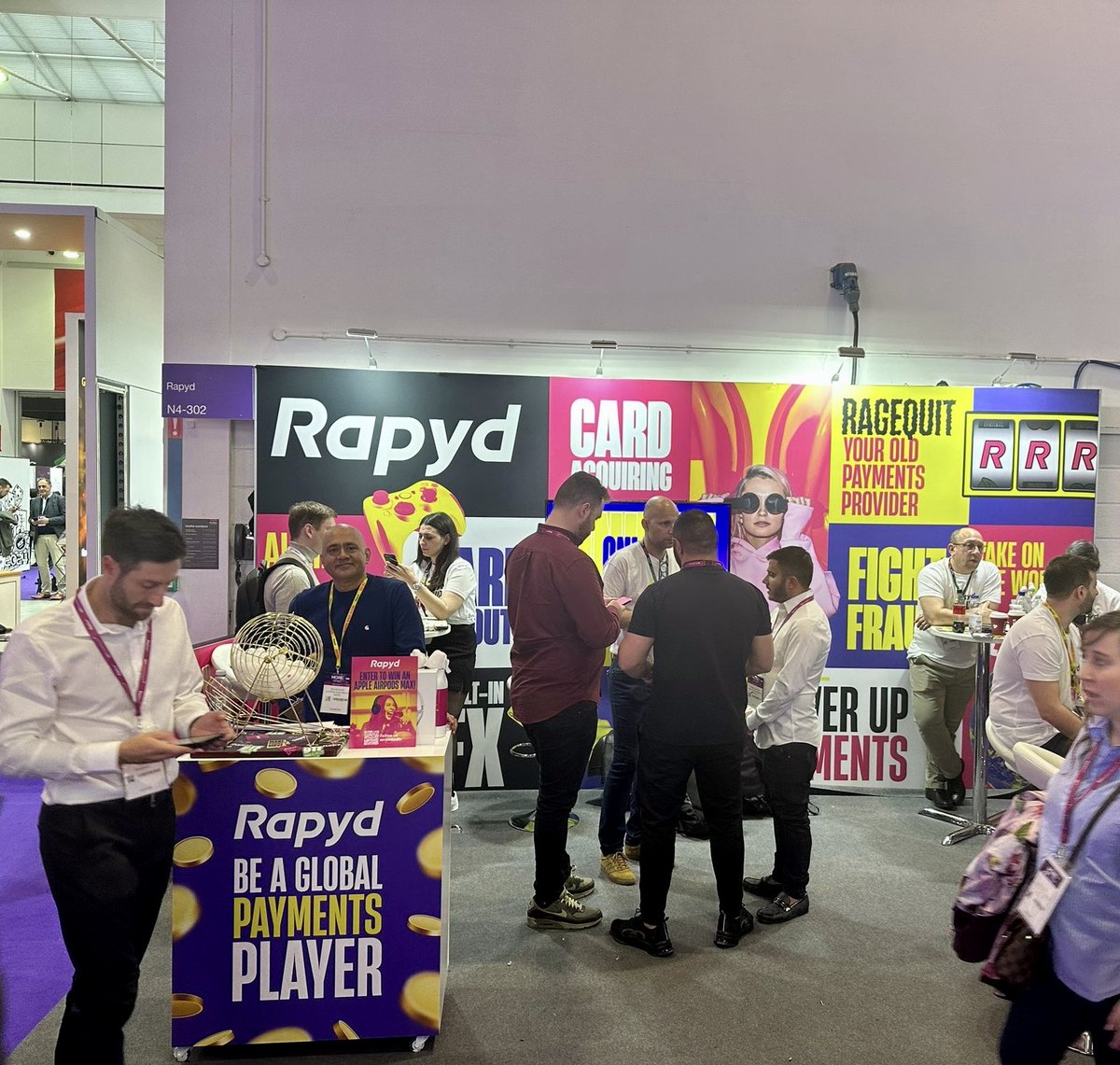 Team Rapyd is at @ICE365Global London! 🎮🙌 If you haven't had a chance to visit the #Rapyd booth yet, swing by N4-302 to discover our comprehensive suite of global payment and payout solutions designed to level up your gaming business. #ice2024 #ice24 #gaming #payments