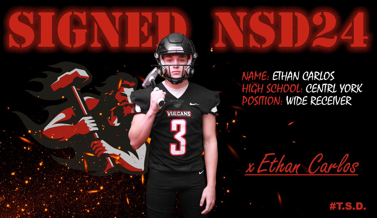 Welcome to #VulcanNation:      

WR Ethan Carlos from Central York HS