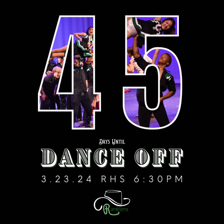 Our big event of the year is coming up and you don’t want to miss it! Only 45 days until Dance Off @ RHS! The best time of the year to share the stage with our favorite RISD CW friends. 🤩🤠
