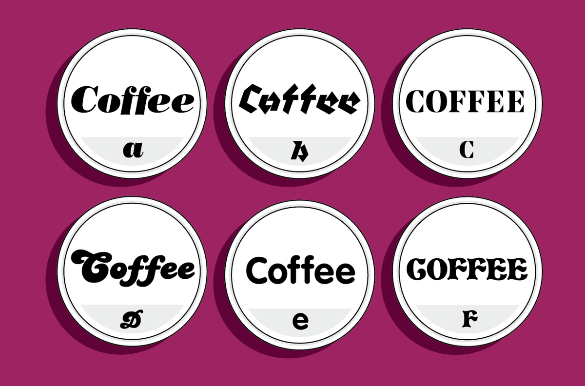 Coffee break. Quick quiz. Can you guess the coffee from the font? buzzfeed.com/typetasting/ca…