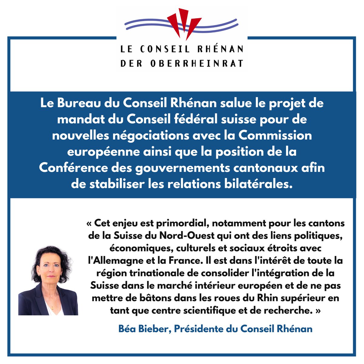 Für nachhaltige Fortschritte im Verhältnis zwischen der Schweiz und der Europäischen Union
👉oberrheinrat.org/preview.php/de…

Pour des progrès durables dans les relations entre la Suisse et l'Union européenne
👉conseilrhenan.org/preview.php/fr…