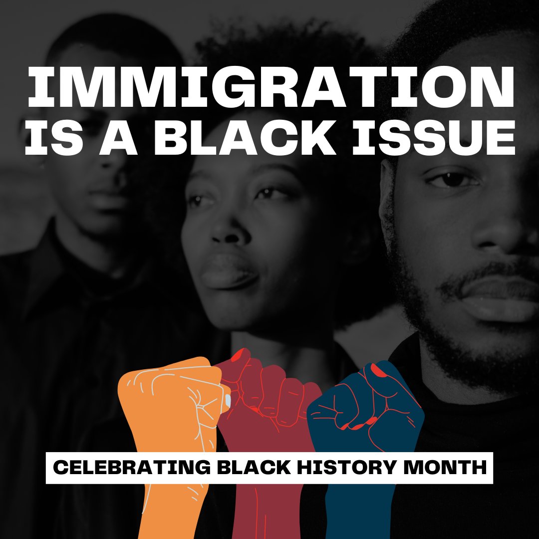 SEIU's tweet photo. Leaving all you know behind for a new country with aspirations of safety & a better future for your family is heroic. This #BlackHistoryMonth we celebrate the heroism of Black people today who are navigating an inhumane & anti-Black immigration system. #ImmigrationIsABlackIssue https://t.co/RlBb2MR7DX