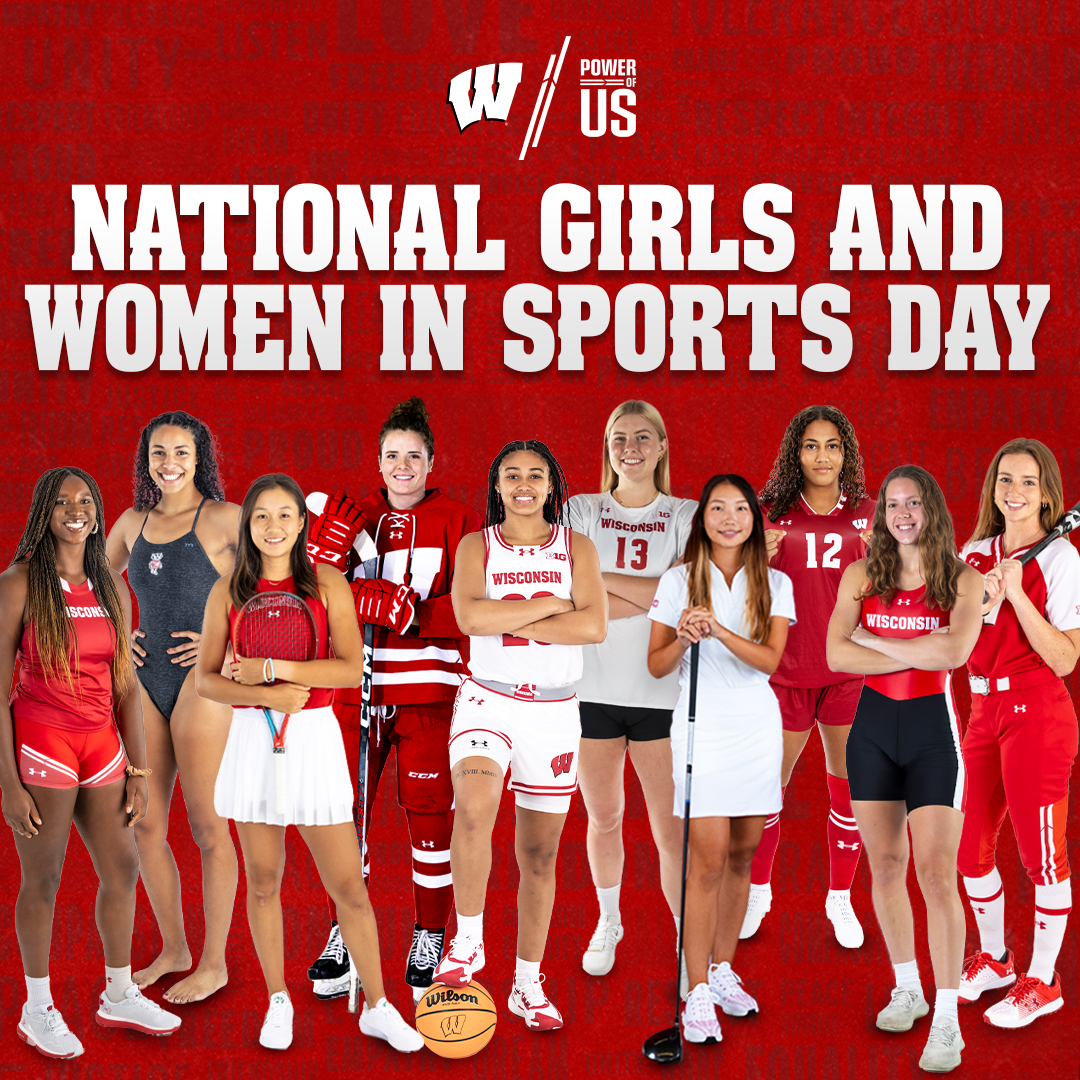 Happy National Girls and Women in Sports Day! Today we honor our student-athletes, acknowledge those who paved the way, and look forward to the generations to come.

#OnWisconsin x #NGWSD