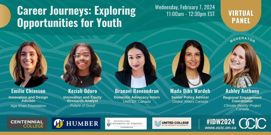 Starting in one hour! Join us for our #IDW2024 Career Panel. Register for the virtual event here: us02web.zoom.us/meeting/regist… #GoForTheGoals @CanadaDev