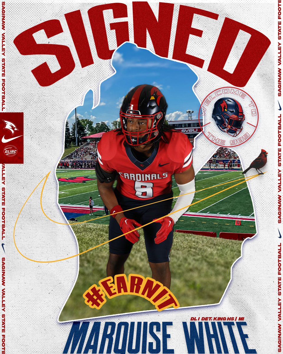 svsu_football's tweet photo. 𝐎𝐟𝐟𝐢𝐜𝐢𝐚𝐥𝐥𝐲 𝐎𝐅𝐅𝐈𝐂𝐈𝐀𝐋  𝐒𝐈𝐆𝐍𝐄𝐃🖊️

Welcome, Marquise White ! 
@QuWhite4 
 The Edge from @DetKingFootball 
#NSD24 | #Soar24l #EarnIT🎯 https://t.co/eiZWWckL5m