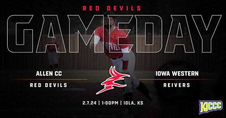 RedDevilSB's tweet photo. 🥎GAMEDAY🥎 

Red Devils host IWCC &amp; ICC today. Come out and support! #AllenPride #SkoDevs 

🆚 |IWCC
⏰ | 1:00 
 📍| 1801 N Cottonwood St, Iola, KS 66749

ICC vs. IWCC @3p https://t.co/ntk1BGJO42