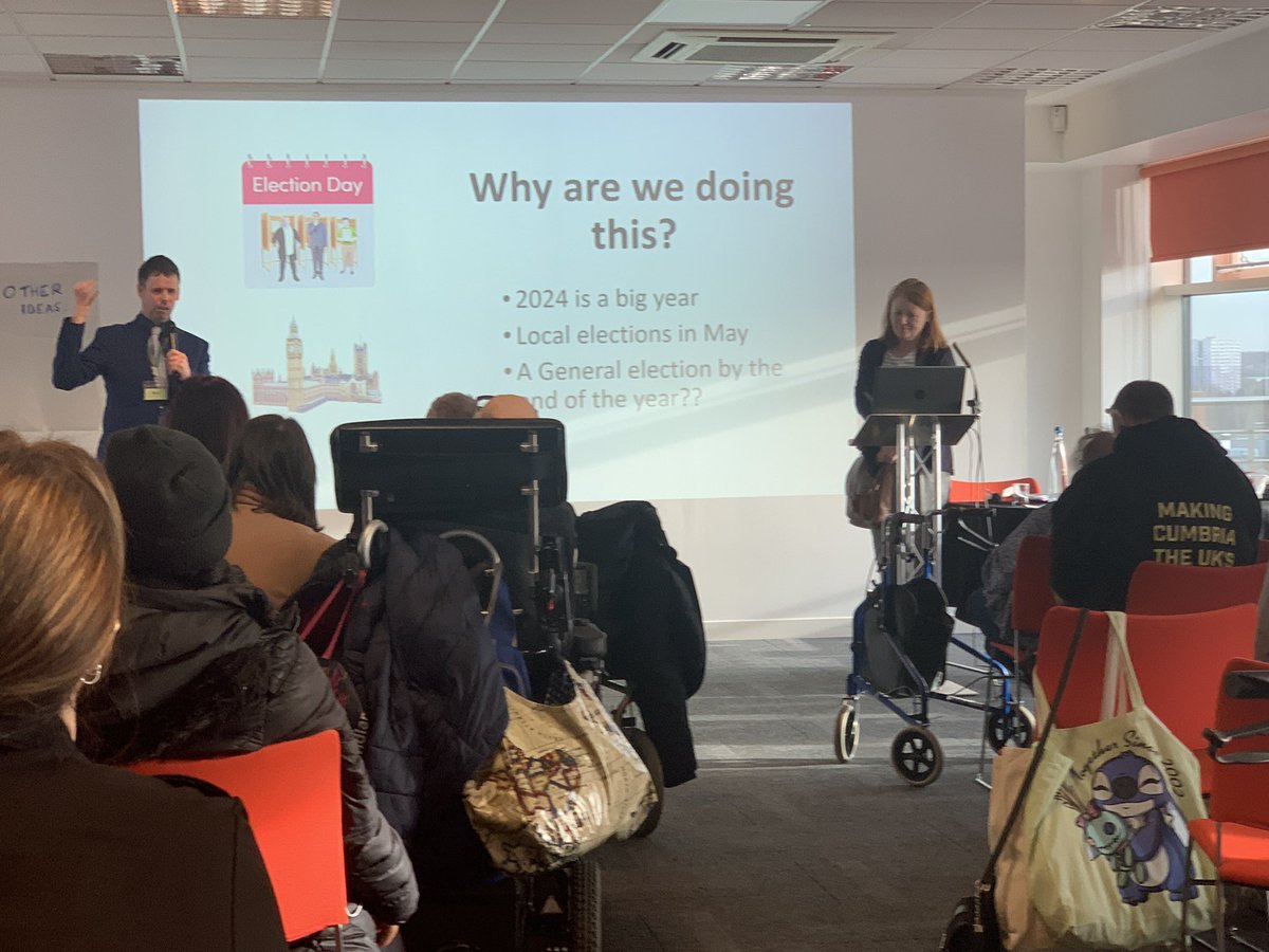 We are getting to the end of @LearningDisEng’s Leeds Conference. Here’s David, Louise, and Stevan, plus Stuart grabbing a photo opportunity at the My Vote My Voice workshop. @FD_SPICE @TheF4LGroup #GetSeenGetHeardGetInvolved #GoodLives24