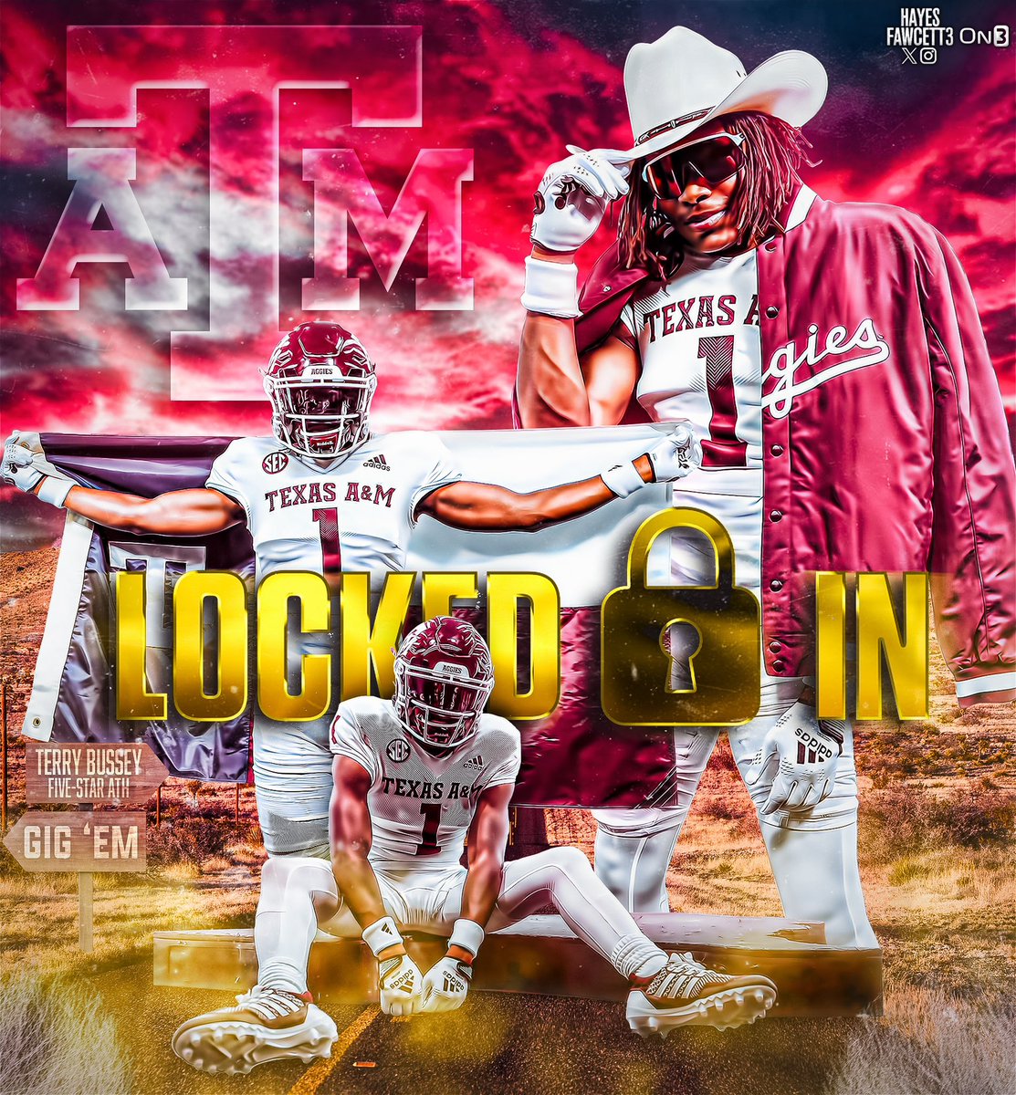 BREAKING: Five-Star Plus+ ATH Terry Bussey tells me he’s Locked In with Texas A&M and will sign with the Aggies! The 5’11 185 ATH from Timpson, TX is ranked as the No. 1 ATH in the ‘24 Class on all four major recruiting services 👀 #GigEm 👍🏼 on3.com/db/terry-busse…