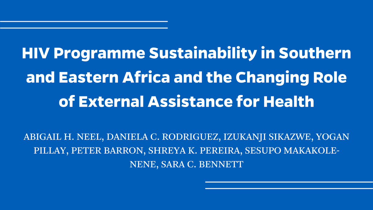 A new analysis looks at external assistance for HIV programming, examining to what extent EA has been programmed in a way that promotes sustainability and what agencies can do to support long-term HIV control. More on key findings and recommendations: academic.oup.com/heapol/article…