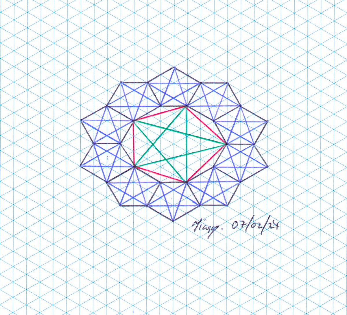 tiago_hands's tweet photo. A cool isometric trick for forming #pentagrams you've probably never seen. #geometricart #geometricconstruction #isometricview https://t.co/ajfeMAEPJW