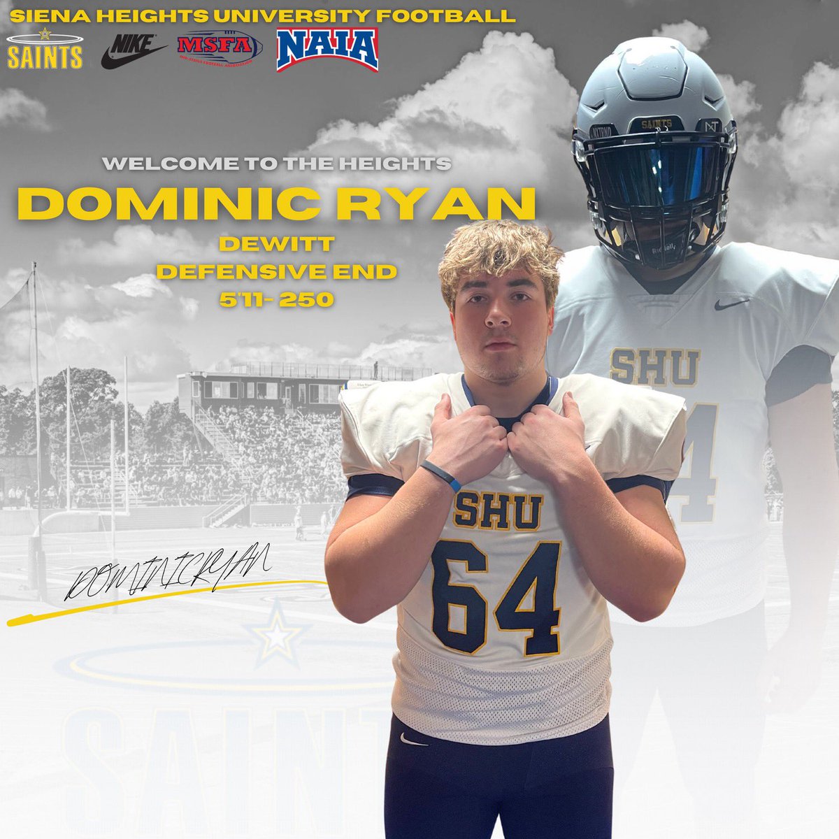 📝SIGNED

It’s official <a href="/Dom_Ryan64/">Dominic Ryan</a> is now a Saint!

Welcome to the 517!

#JoinTheHunt #ONE💙💛
