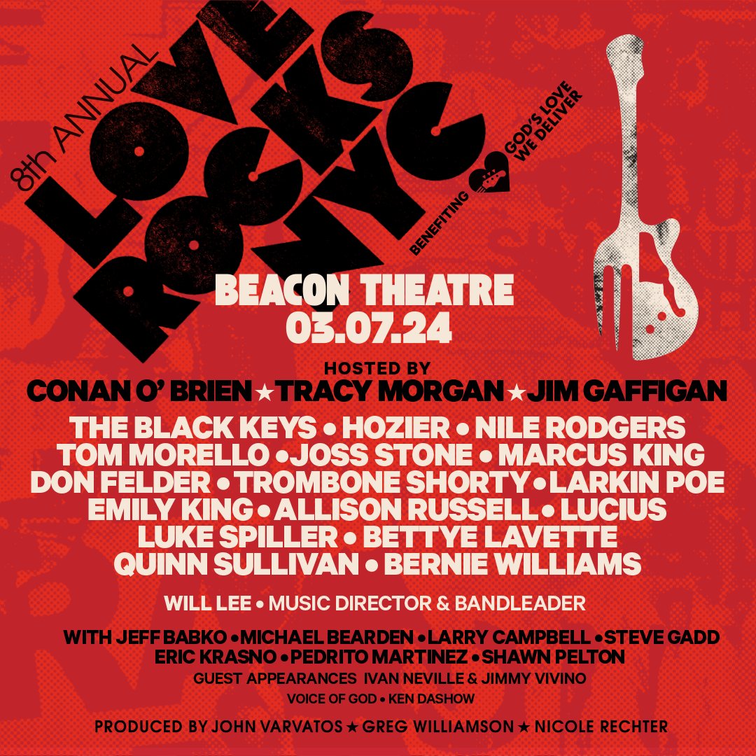 Extremely excited to join this outrageous lineup at #LoveRocksNYC once more. Such a great night for such a great cause, see you there NY.

🎟️ godslovenyc.org/loverocksnyc20…